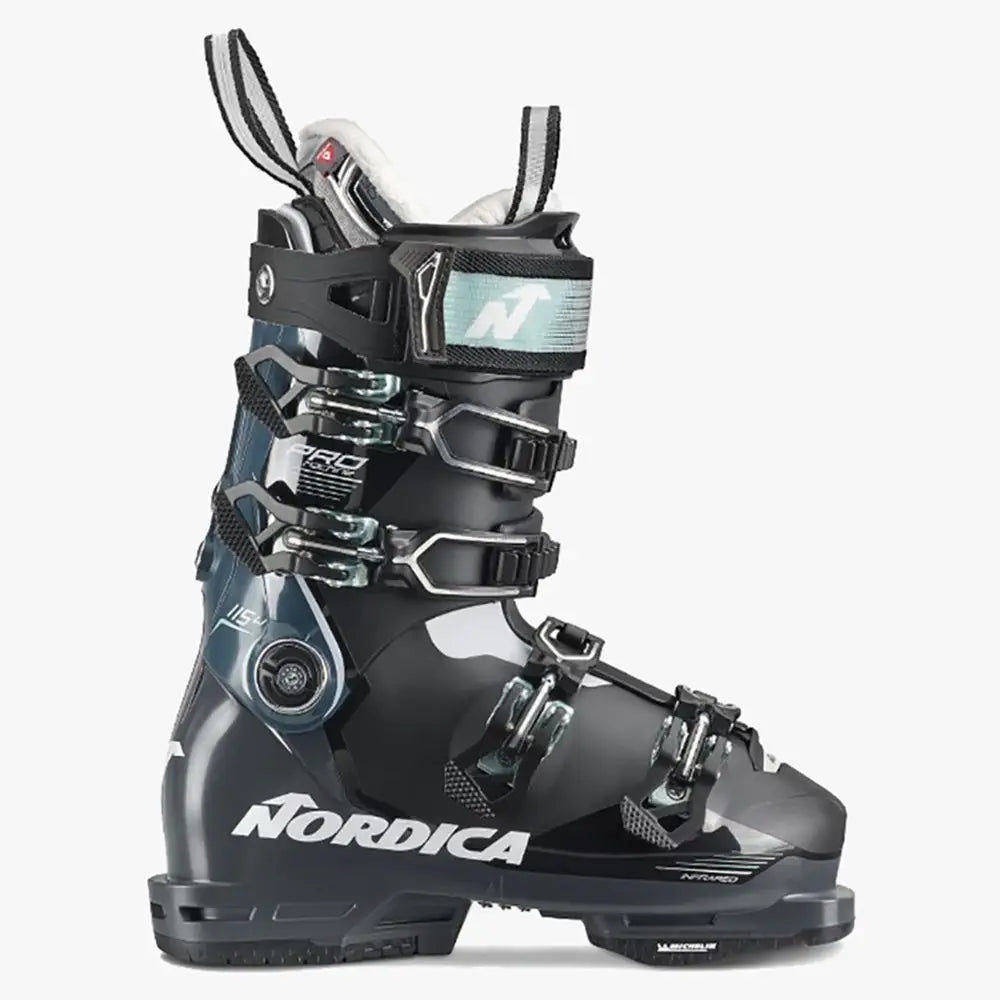 Nordica Pro Machine 115W GW Womens Ski Boots 2024 - Black / Anthracite / Green / 24.5