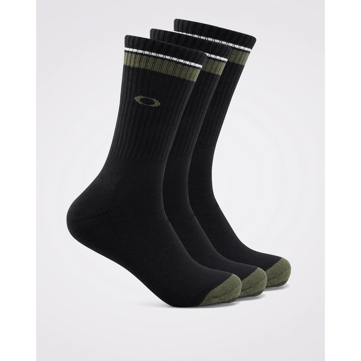Oakley Essential 3 Pack Socks Blackout M 