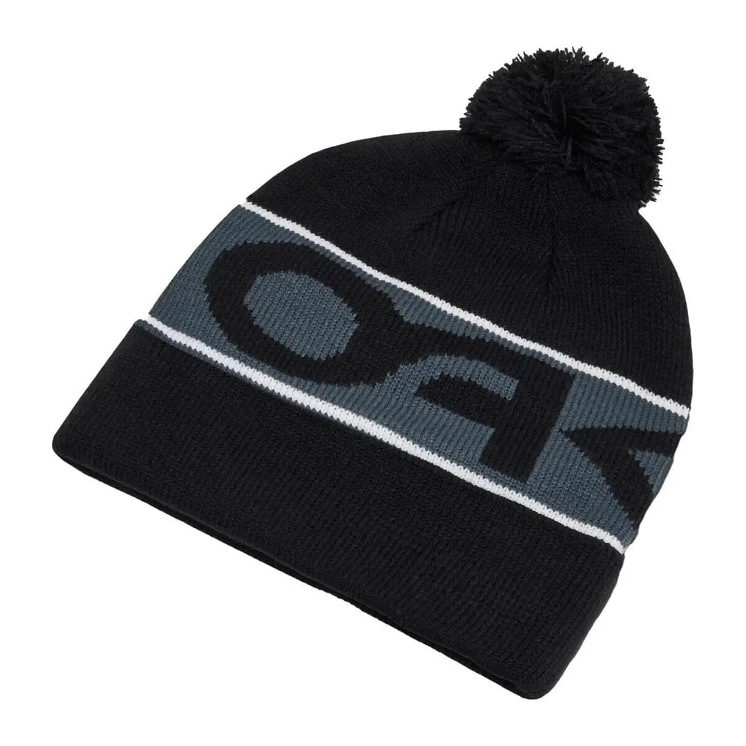 Oakley Factory Cuff Beanie Black / White Logo 