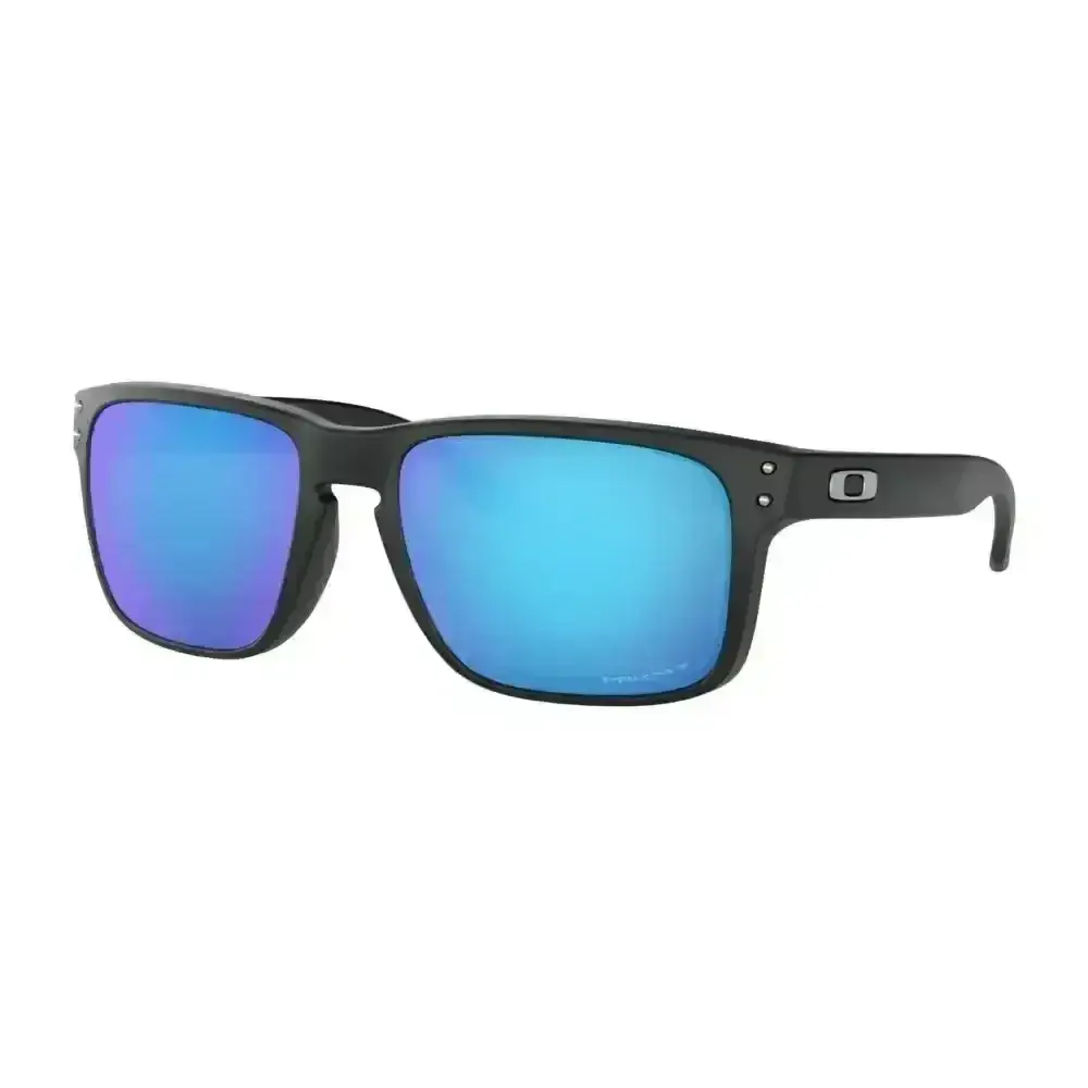 OAKLEY HOLBROOK POLARISED SUNGLASSES MatteBlackPrizmSapphirePol 