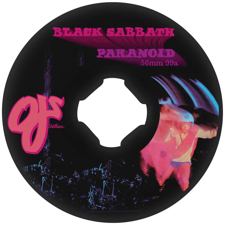 OJ Black Sabbath Paranoid Chubbies Black 99A Skate Wheels - 56mm