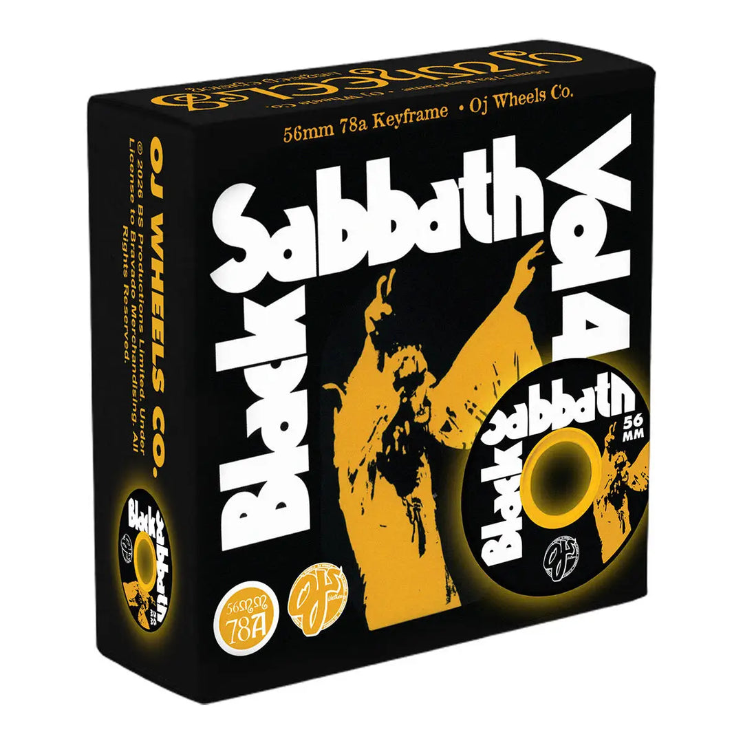 OJ Black Sabbath Vol 4 Keyframe Black 78A Skate Wheels - 56mm