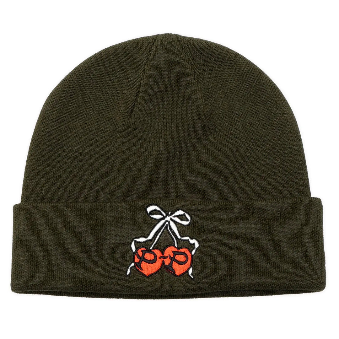 Passport Cherries Beanie - Khaki