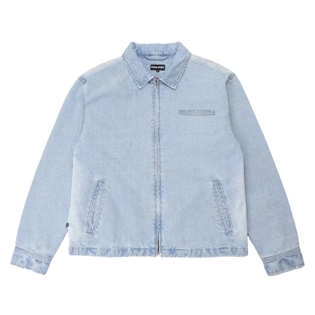 Passport Faded Wash Workers Jacket - Light Indigo / S