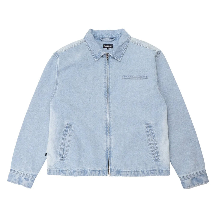 Passport Faded Wash Workers Jacket - Light Indigo / S