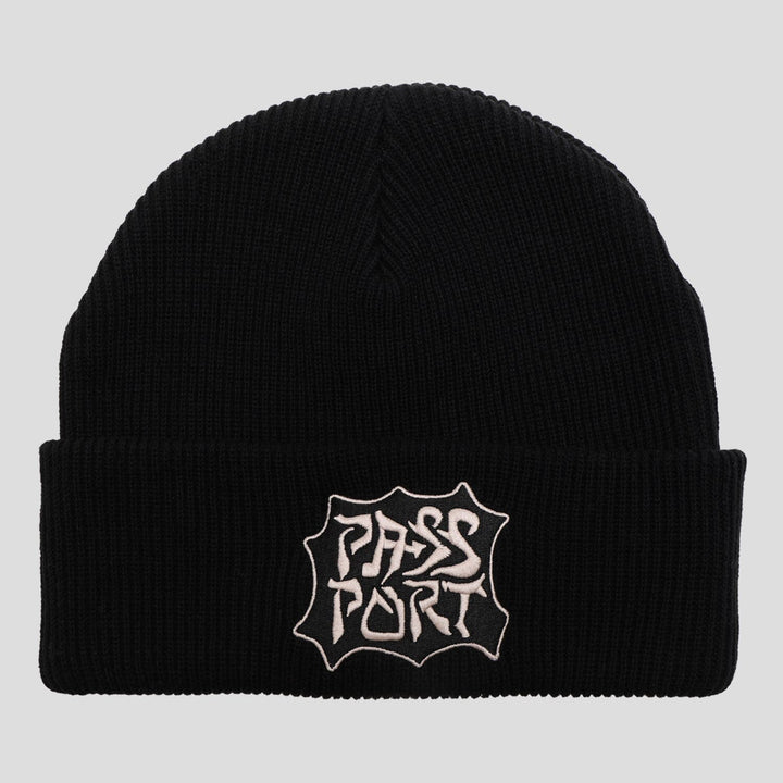 Passport Glyph Beanie Black 