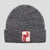 Passport Long Con Waffle Knit Beanie Grey Speckle 