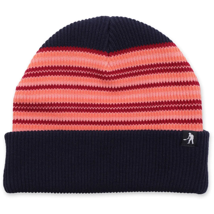 Passport Organic Cotton Stripe Beanie - Navy