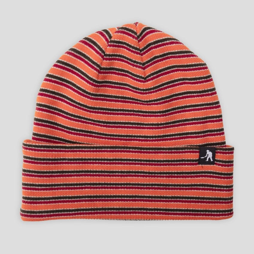 Passport Organic Cotton Stripe Knit Beanie Orange Multi 