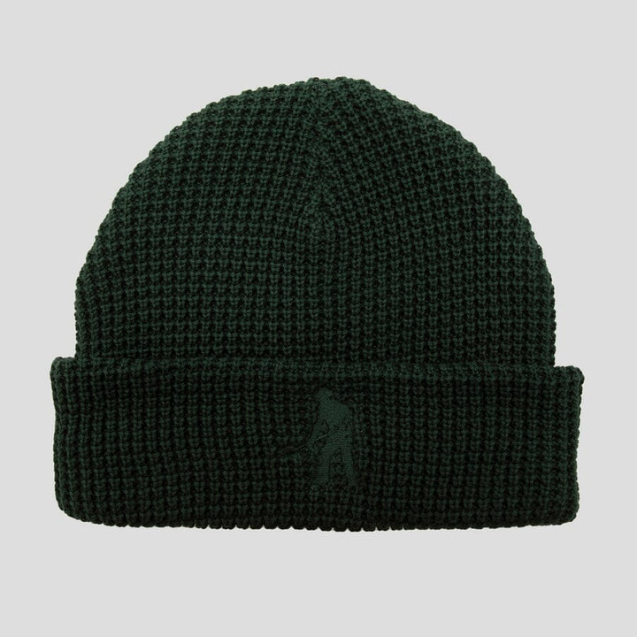 Passport Organic Waffle Knit Beanie Dark Green 