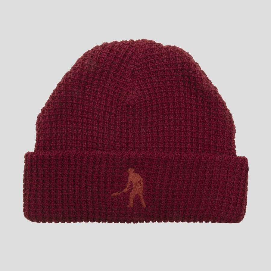 Passport Organic Waffle Knit Beanie Maroon 