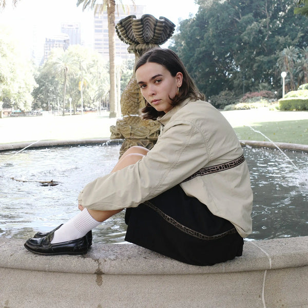 Passport Rough Neg RPET Track Jacket - Sand / S