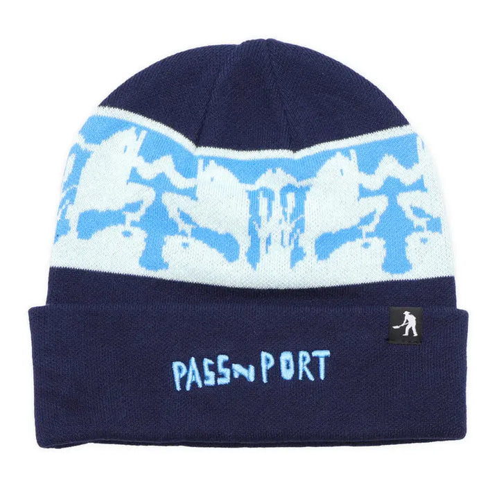 Passport Scissorcraft Beanie - Dark Blue
