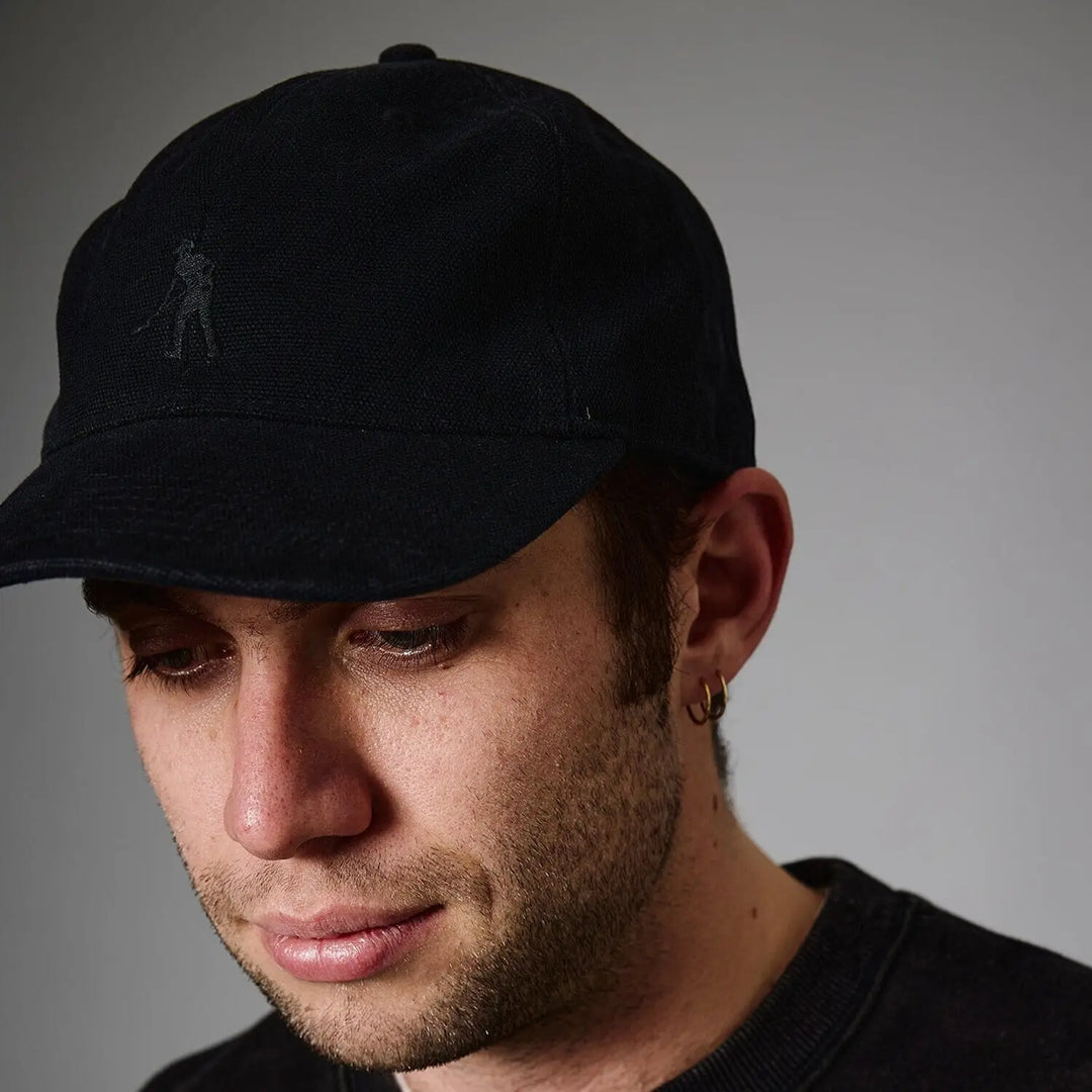Passport Solid Canvas Leagues Cap Washed Black 