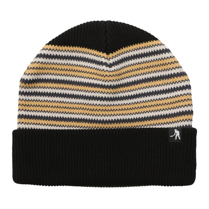 Passport Striped Organic Knit Beanie Black 