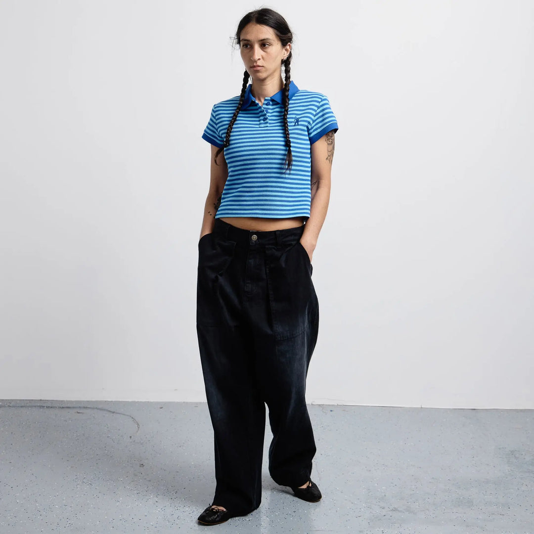 Passport Workers Striped Baby Polo