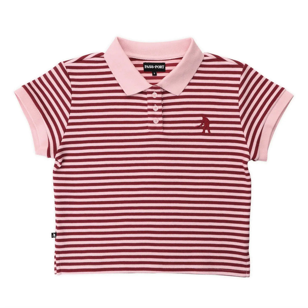 Passport Workers Striped Baby Polo - Pink / XS