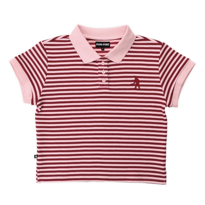 Passport Workers Striped Baby Polo - Pink / XS