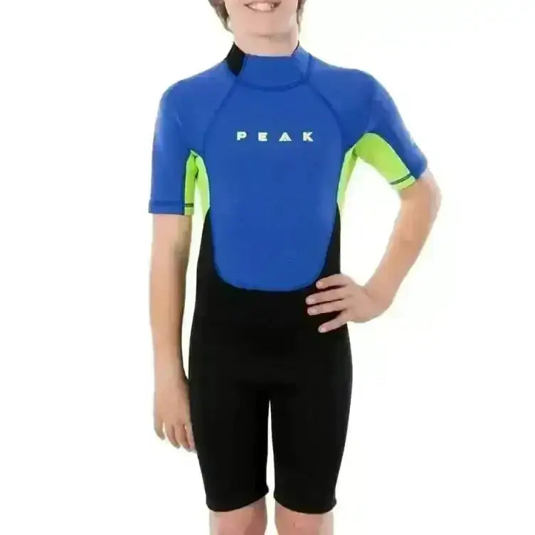 Peak Boys Energy Short Sleeve Spring Wetsuit Black Lime 8Y 
