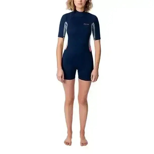 Peak Womans Energy Short Sleeve Back Zip Spring Wetsuit Navy 10 