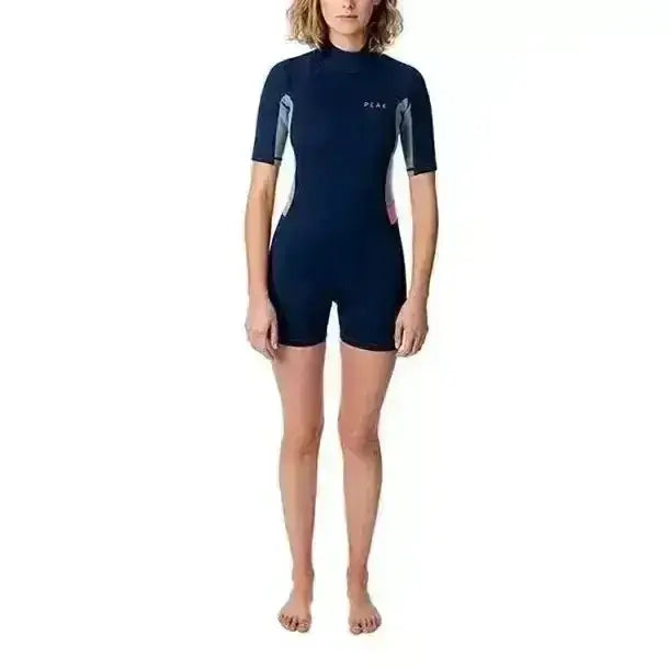 Peak Womans Energy Short Sleeve Back Zip Spring Wetsuit Navy 10 