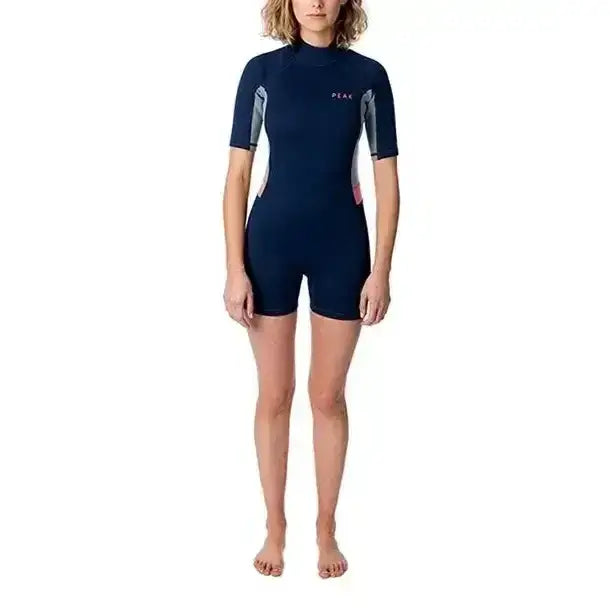Peak Womans Energy Short Sleeve Back Zip Spring Wetsuit Navy 10 