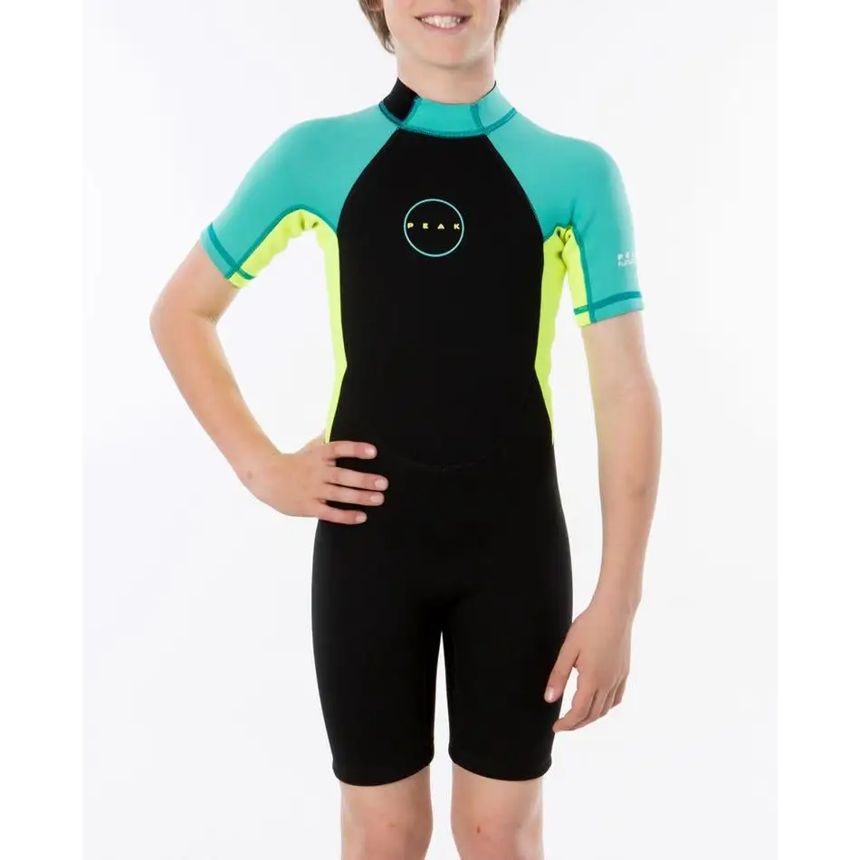 PEAK GIRLS ENERGY SHORT SLEEVE SPRING WETSUIT TURQUOISE 8 