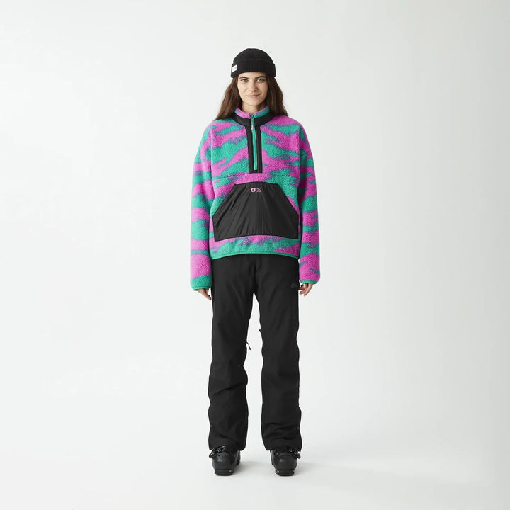 Picture Zelkova Womens 1/4 Print Fleece - Retro Bliss / M