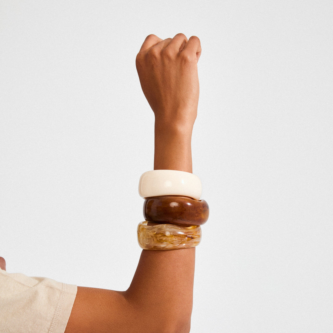 Pilgrim AASE Maxi Bangle - Beige 