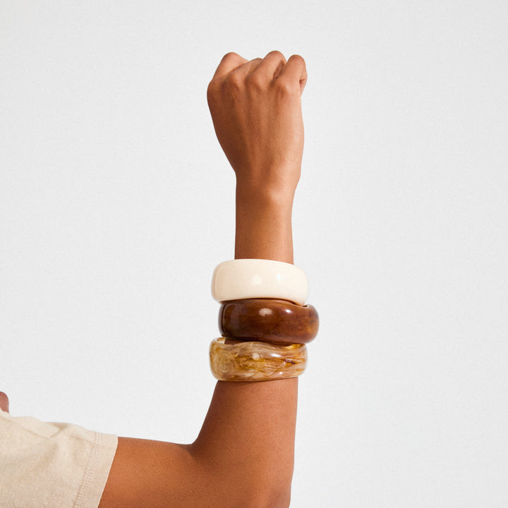 Pilgrim AASE Maxi Bangle - Beige 