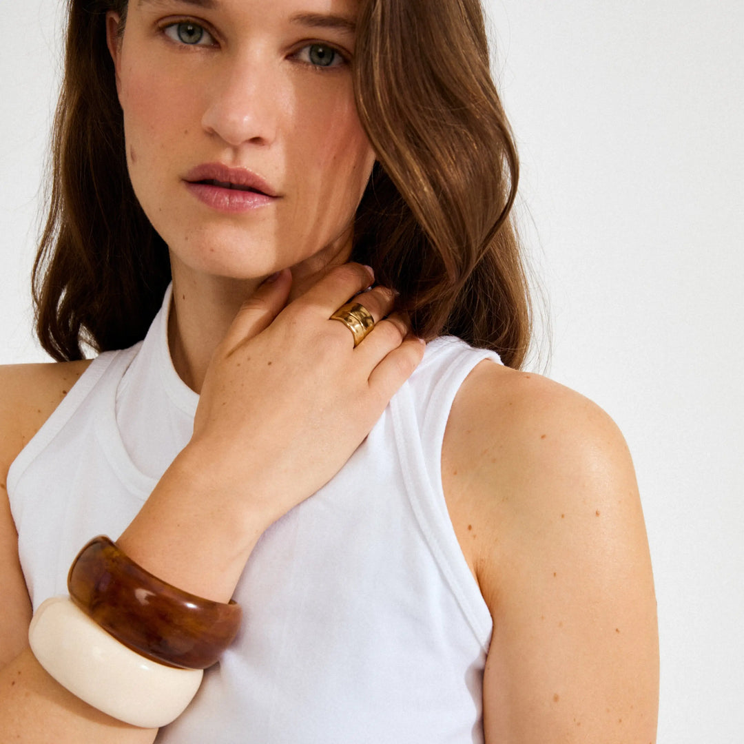 Pilgrim AASE Maxi Bangle - Beige 