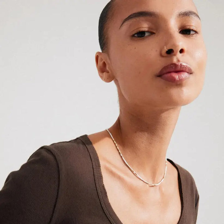 Pilgrim Alison Necklace - White Gold Plated - AJEWELLERY