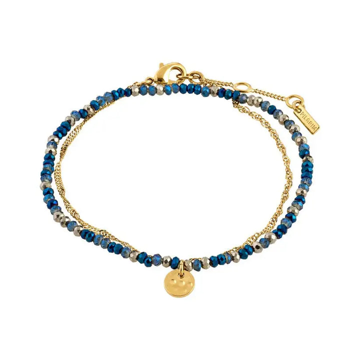 Pilgrim Bellamy Blue Sets - Gold Plated - AJEWELLERY