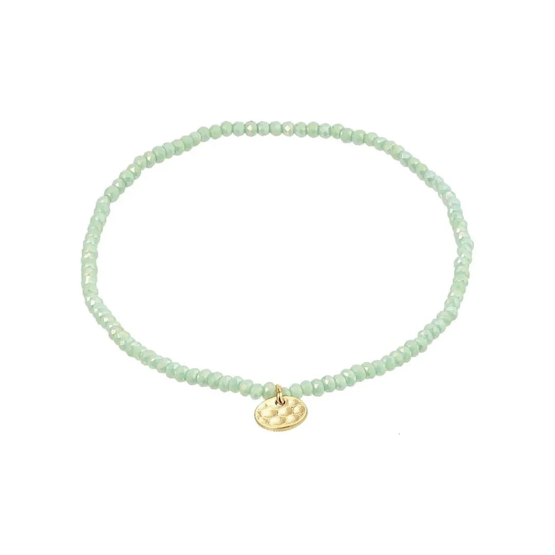Pilgrim Indie Bracelet Gold Plated Aqua 