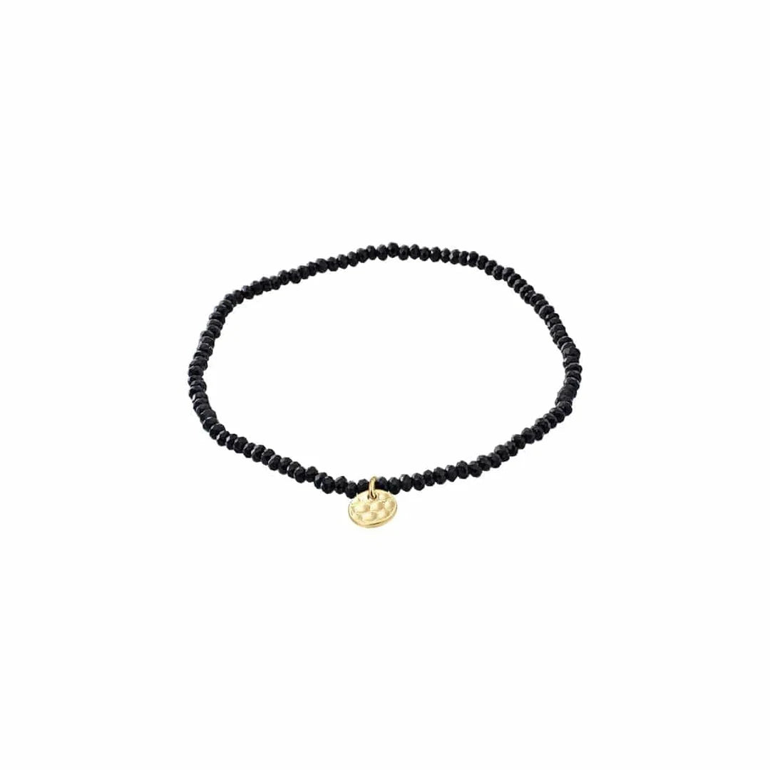 Pilgrim Indie Bracelet Gold Plated Black 