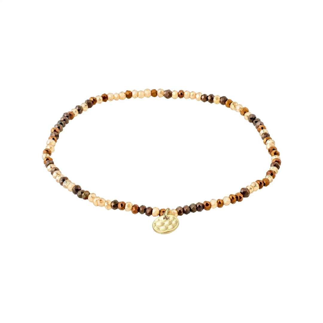Pilgrim Indie Bracelet Gold Plated Brown 