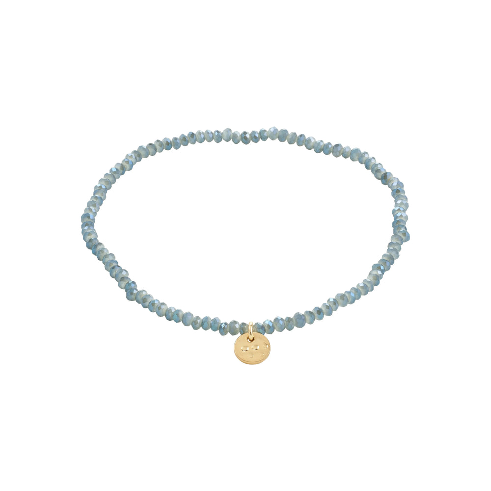 Pilgrim Indie Bracelet Gold Plated Dusty Blue 