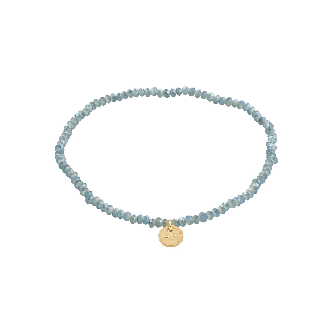 Pilgrim Indie Bracelet Gold Plated Dusty Blue 