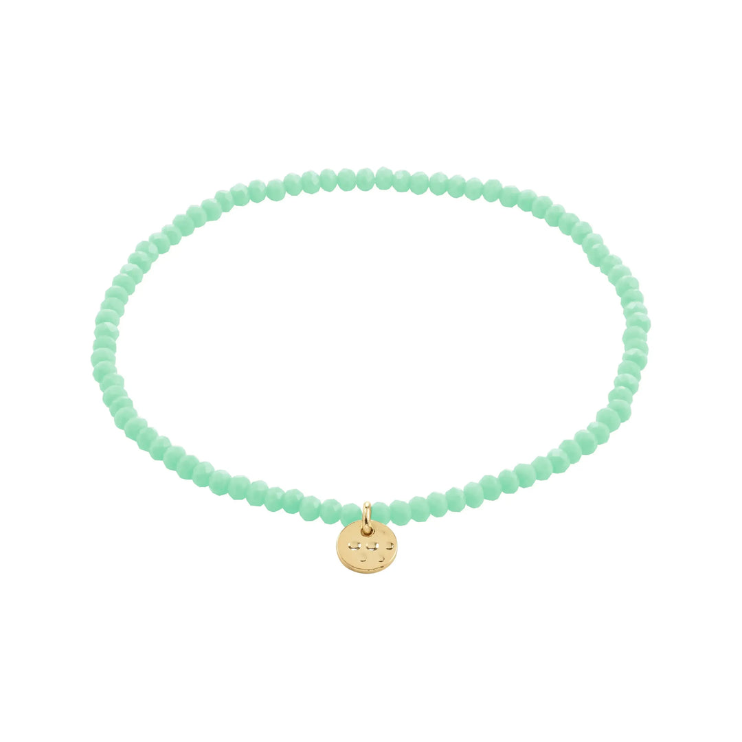 Pilgrim Indie Bracelet Gold Plated Teal Blue 