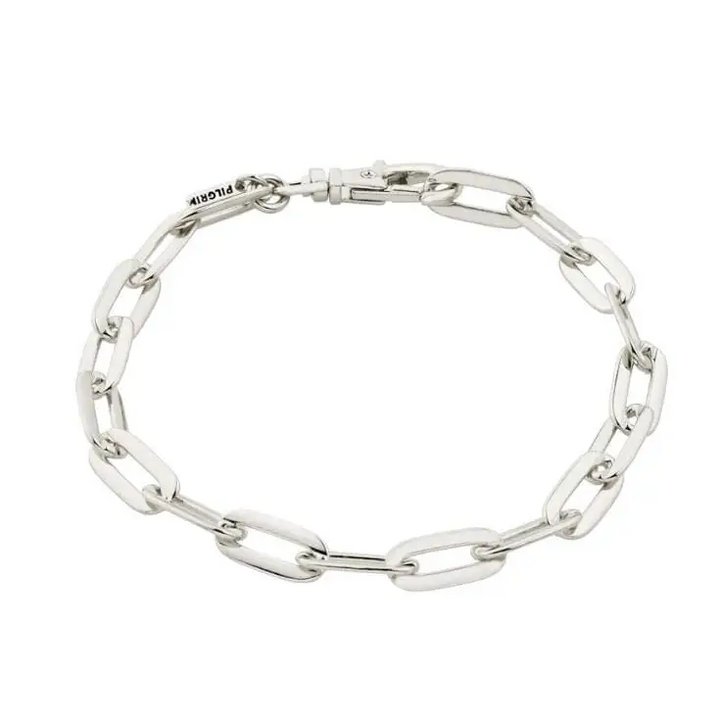 Pilgrim Kindness Recycled Cable Chain Bracelet Silver Plated 