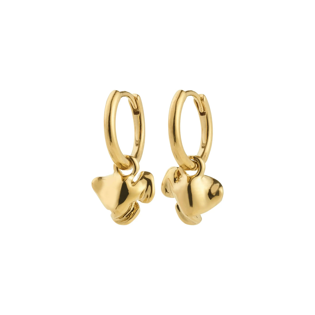 Pilgrim Luis Recycled Earrings Gold Plated 