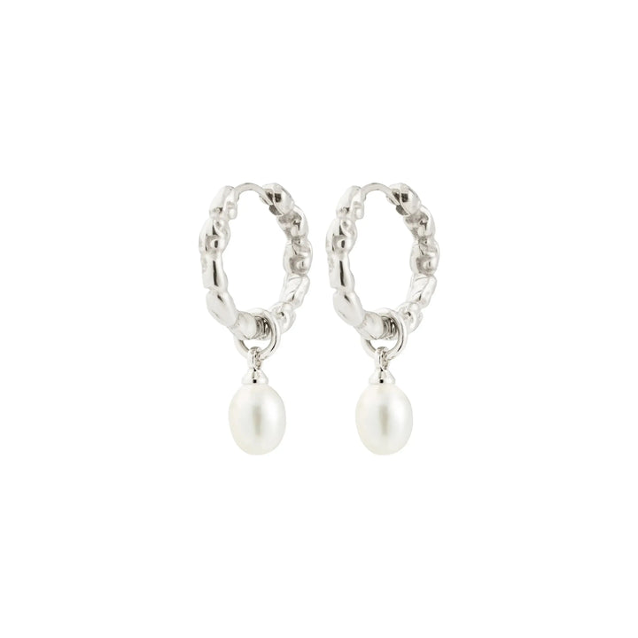 Pilgrim Shift Pearl Earrings Silver Plated 