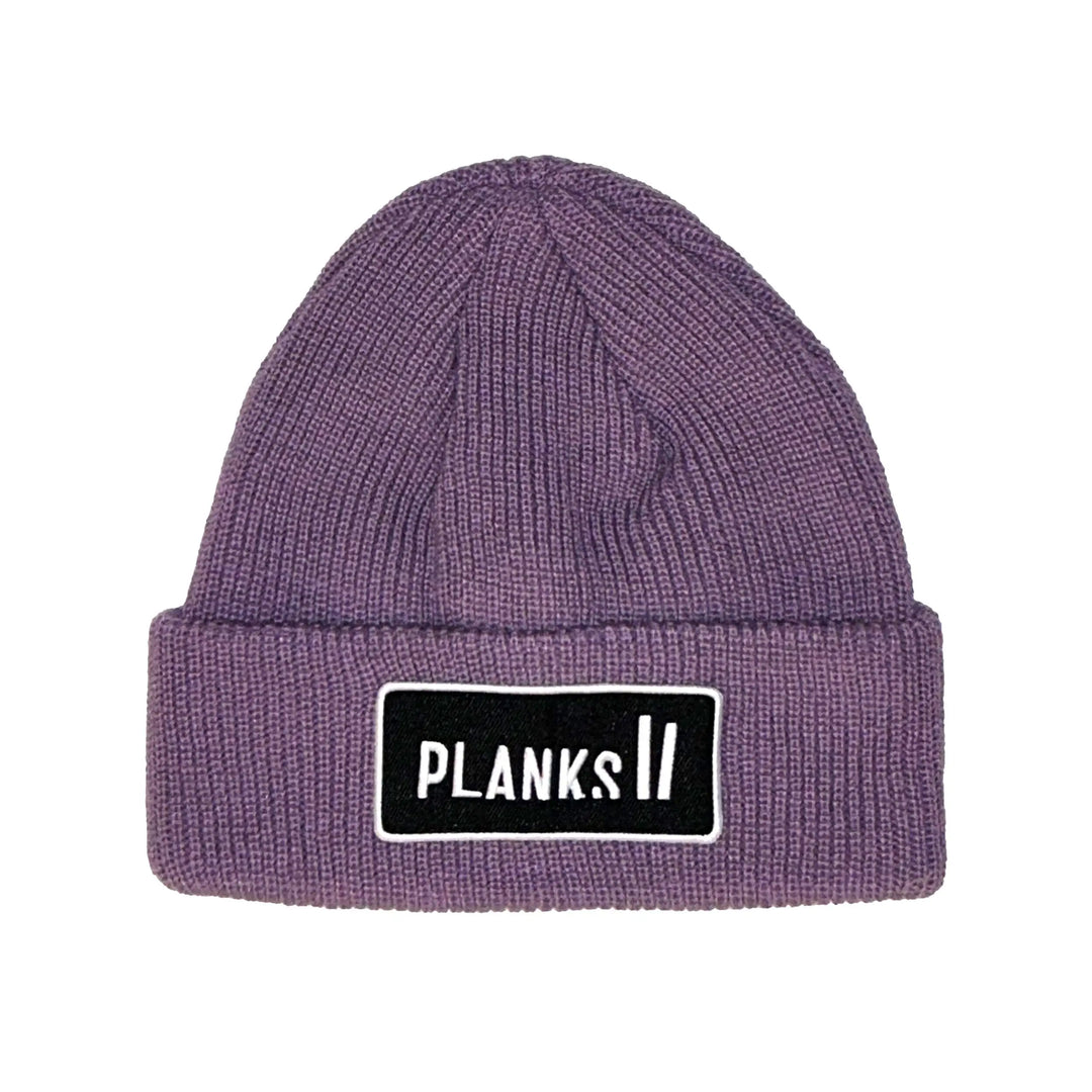 Planks Unisex Badge Beanie Steep Purple 