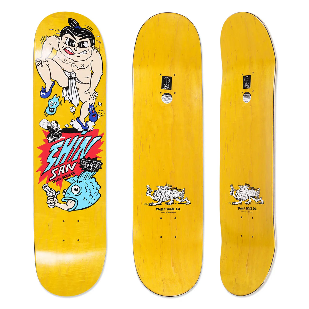 Polar Shin Sanbongi Bongi Boy Skate Deck Yellow - 8.0’’
