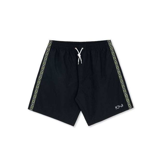 Polar Swim Shorts Square Stripe Black / Jade Green S 