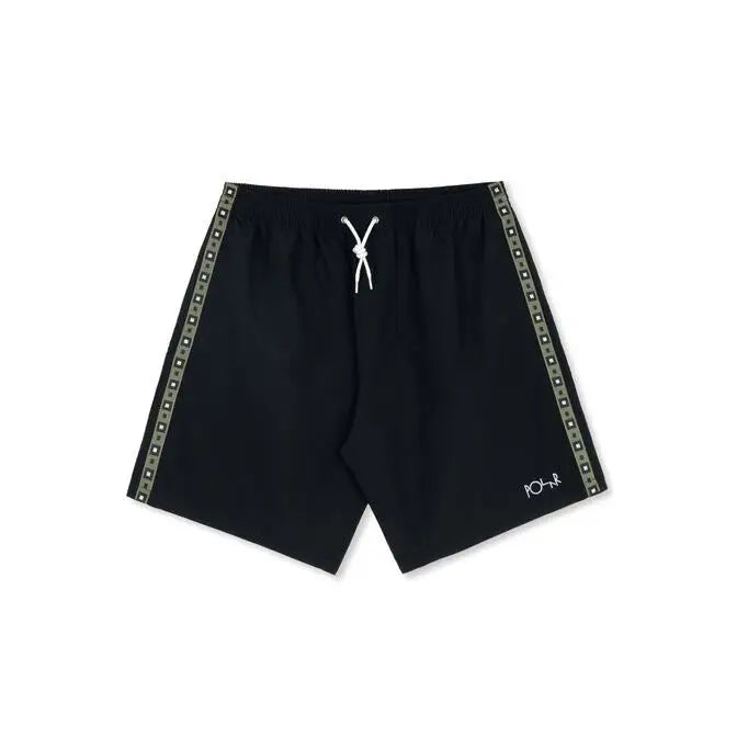 Polar Swim Shorts Square Stripe Black / Jade Green S 
