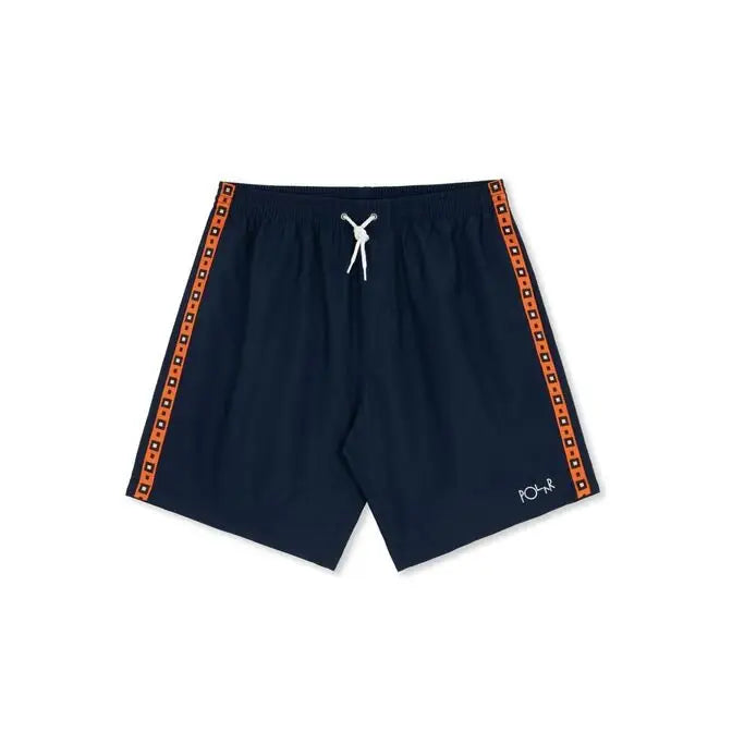 Polar Swim Shorts Square Stripe Navy / Orange S 