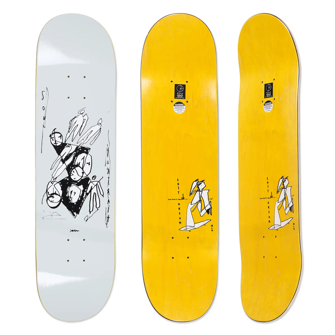 Polar Team Alv Soul Portrait Grey Skate Deck - 8.25’’