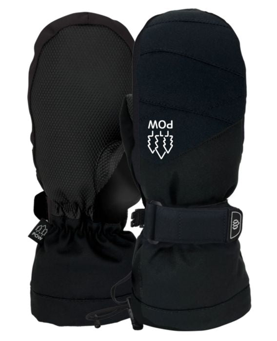 Pow Ascend Kids Mitt Black 6Y 