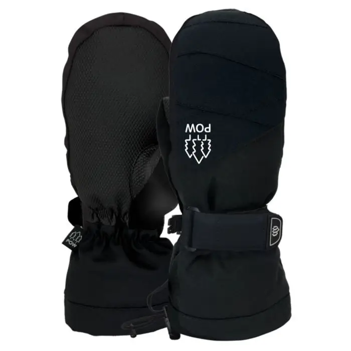 Pow Ascend Kids Mitt Black 6Y 